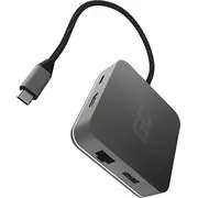 Green Cell Hub Usb-C Gc 6W1 3Xusb 3.0, Hdmi, Rj45 Ethernet, Pd  Ak61 5903317224587