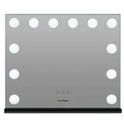 Lusterko kosmetyczne Humanas Lustro do makijażu Hs-Hm02 z oświetleniem Led - czarne  Hs2856 5907489644174