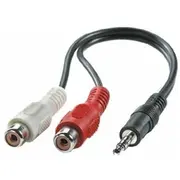 Kabel Value Jack 3.5Mm - Rca Cinch x2 0.2M Black 11.99.4340  7611990146215
