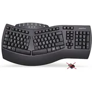 Klawiatura Perixx Periboard-612B De, ergonomic keyboard, dual mode, wireless/Bluetooth, Windows/Mac, black  57151C 4049571000107