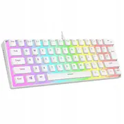 Klawiatura Rampage mechaniczna gamingowa Radiant K11 60 Rgb Blue , White  Radiantk11White-Bs 8680096124884