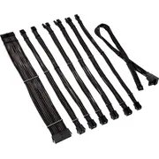 Kolink Core Pro Braided Cable Extension Kit 12V-2X6 Type 2 - Jet Black/Gunmetal Grey  Corepro-Ek-12Vt2-Bgm 5999094005747