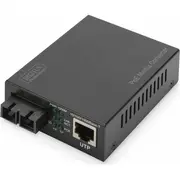 Konwerter światłowodowy Digitus Gigabit Poe Multim. Media Rj45/Sc Mm Pse  Dn-82150 4016032390022