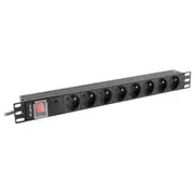 Lanberg Power Distribution Unit Pdu 19 1U 16A 2M 8X French Outlets  Pdu-08E-0200-Bk 5901969429732 Ups-Lis-Lbg-038