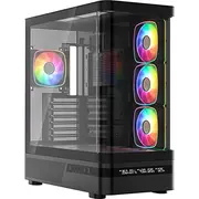 Modecom Pc case Volcano Aq200 Argb Midi Black  Mc-A-Aq200-4Fa-B 5903560982944 Ob-Mod-0085