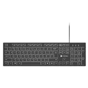 Natec  Herring Glow Keyboard Wired Us Black Nkl-2342 5901969449600