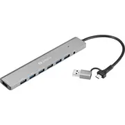 Sandberg 136-66 Usb-C/A to 7 x Usb 3.0 Hub  T-Mlx61551 5705730136665
