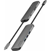Sourcing Swissten Usb-C Splitter 6In1 with 3X Usb 3.0 / 1X Power Delivery microSD Sd Aluminum housing  Sw-Usbc-6In1 8595217471429