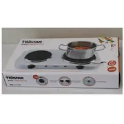 Tristar Sale Out.  Free standing table hob Kp-6245 Number of burners/cooking zones 2 Rotary White Damaged Packaging Electric Kp-6245So 2000001414231