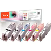 Tusz Peach Pi100-312 nabój z tuszem Black fotograficzny, Cyan Gray Magenta fotograficzna, Zdjęcie w kolorze żółtym  7640173432395