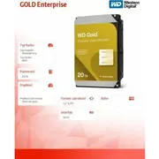 Western Digital Gold Wd203Kryz internal hard drive 20 Tb 7200 Rpm 512 Mb 3.5 Serial Ata  718037904665