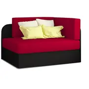 Dīvāns Rosa Guļamvietas platums 73 cm, Platums 75 Krāsa Sarkans, Augstums 60 garums 166 Apdare Alova 46, 04