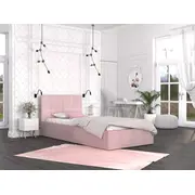 Gulta Rino Premium Standard ar stelāžu Guļamvietas platums 120 cm, garums 200 stelāžas tips metāla, Platums 133 Garums 212 Augstums 86.5 Apdares materiāls audums, Ar veļas kasti 1, no grīdas līdz matracim Min 30 resti Auduma nosaukums 