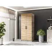 Skapis Gold 2D Platums 78 cm, Dziļums 52.5 Augstums 205 Korpusa krāsa sonoma, Izgatavošanas materiāls Lksp, Virsma Matēta, Elementu ozols craft zelts, Plauktu skaits 1, Durvju 2, Ar spoguli nē, ar plauktiem 1