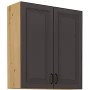 Virtuves skapis Stilo Artisan 80 G 2F Augstums 90, Dziļums 31, Korpusa krāsa ozols artisan, Platums 80, Elementu grafīts, Ar durtiņam 1, Virsma Matēts, Materiāls  Mdf melamīns