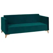 Dīvāns Szafir 3S Standard Dziļums 82 cm, Platums 176 Augstums 74 Sēdvietas augstums 36 dziļums 54 Pildījums Hr putas, Apdare audums, Dīvāna tips taisni dīvāni, Auduma numurs Solo 260, Kājiņu krāsa ozols, Krāsa tirkīzs
