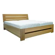 Gulta Lk 192 Box ar stelāžu  Guļamvietas platums 140 cm, garums 200 stelāžas tips metāla, Platums 146 Garums 218 Augstums 95 Ar veļas kasti 1, no grīdas līdz matracim Min 41 resti Izgatavošanas materiāls dabīgs koks Dižskābardis, p