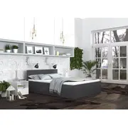 Gulta Panama Plus ar stelāžu  Guļamvietas platums 120 cm, garums 200 stelāžas tips metāla, Platums 124 Garums 204 Augstums 81 Ar veļas kasti 1, no grīdas līdz matracim Min 42 resti Virsma matēta, Izgatavošanas materiāls Ksp, pacelša