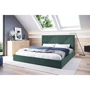 Gulta Rino 1 Premium standard ar stelāžu Guļamvietas platums 160 cm, garums 200 stelāžas tips koka, Platums 169 Garums 214 Augstums 89 Apdares materiāls audums, Ar veļas kasti 1, no grīdas līdz matracim Min 31 resti Auduma nosaukums Mo