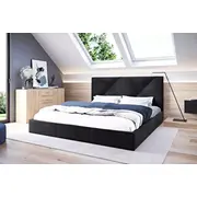 Gulta Rino 1 Premium standard ar stelāžu Guļamvietas platums 180 cm, garums 200 stelāžas tips koka, Platums 189 Garums 214 Augstums 89 Apdares materiāls audums, Ar veļas kasti 1, no grīdas līdz matracim Min 31 resti Auduma nosaukums Ri