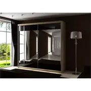 Skapis Top 32 ar Led Ar 1, Platums 200 cm, Dziļums 62 Augstums Izgatavošanas materiāls Lksp, Plauktu skaits 11, Durvju 2, Bīdāmās durvis spoguli jā, plauktiem Krāsa ozols sonoma