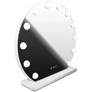 Spogulis Hollywood 50 ar Led Diametrs cm, Dziļums 0.5 Forma aplis, Spoguļa veids galda, Ar 1