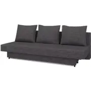 Dīvāns Amaza Guļamvietas platums 130 cm, Platums 190 Krāsa Tumši pelēks, Augstums 83 garums Apdare Sawana 05, Kājiņu krāsa Melns