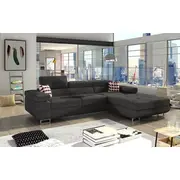 Dīvāns Armando Standard Dziļums 205 cm, Guļamvietas platums 125 Platums 280 Izvēlieties stūra novietojumu Pa labi, Augstums 90 Sēdvietas augstums 43 dziļums 60 garums 198 Pildījums Wave spring atsperes  putas Porolons, Apdare audums, Dī
