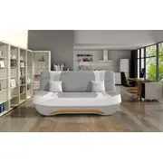 Dīvāns Ewa 2 standard Dziļums 92 cm, Guļamvietas platums 125 Platums 194 Augstums 95 Sēdvietas augstums 45 dziļums 58 garums Pildījums Bonell atsperes  putas Porolons, Apdare audums eko āda, Dīvāna tips taisni dīvāni, Ar veļas kas