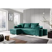 Dīvāns Olivia Grand Standard ar pufiem Dziļums 143 cm, Guļamvietas platums 126 Platums 243 Izvēlieties stūra novietojumu Pa kreisi, Augstums 90 Sēdvietas augstums 38 dziļums 60 garums 198 Pildījums Bonell  poliuretāna putas Porolons, Apd
