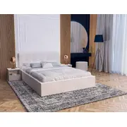 Gulta Rino Basic Standard ar stelāžu Guļamvietas platums 140 cm, garums 200 stelāžas tips koka, Platums 153 Garums 212 Augstums 86.5 Apdares materiāls audums, Ar veļas kasti 1, no grīdas līdz matracim Min 30 resti Auduma nosaukums Trin