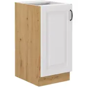Virtuves skapis Stilo Artisan D 1F Bb Augstums 82, Dziļums 52, Korpusa krāsa ozols artisan, Platums 40, Elementu balts, Ar durtiņam 1, Virsma Matēts, Materiāls  Mdf melamīns
