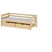 Bērnu gulta Ergo ar stelāžu  Guļamvietas platums 80 cm, garums 160 Platums 87 Garums 168 Augstums 77 no grīdas līdz matracim 29 Ar resti 1, barjeru veļas kasti Guļamvietu skaits stelāžas tips koka, Izgatavošanas materiāls dabīg