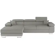 Dīvāns Armando Guļamvietas platums 123 cm, Platums 289 Izvēlieties stūra novietojumu Pa kreisi, Krāsa Pelēks, Augstums 85 garums 210 Apdare Jarell 03, Kājiņu krāsa Metāls