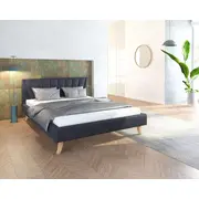 Gulta Heaven Comfort Standard ar stelāžu Guļamvietas platums 140 cm, garums 200 Platums 153 Garums 212 Augstums 88 Apdares materiāls audums, no grīdas līdz matracim Min 36 Ar resti 1, Auduma nosaukums Trinity 16, Krāsa melns