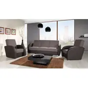 Komplekts Kwadrat 2 3S1S1S Standard  Dziļums 90 cm, Apdare audums eko āda, Guļamvietas izmērs 186X115 Platums 222 Augstums 88 Sēdvietas augstums 41 dziļums 52 Ar veļas kasti 1, krēslu Izvēlkamais dīvāns Izvilkšanas mehānisms Klick-Klack, Dī