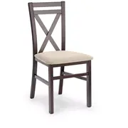 Krēsls Dariusz Augstums 90 cm, Korpusa krāsa tumšais rieksts, Elementu gaiši bēšs, Platums 45 Dziļums 43 Sēdvietas augstums Materiāls dabīgs koks, Apdare audums, Auduma numurs Vila 2