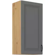 Virtuves skapis Stilo Artisan G-90 1F Augstums 90, Dziļums 31, Korpusa krāsa ozols artisan, Platums 45, Elementu pelēks, Ar durtiņam 1, Virsma Matēts, Materiāls  Mdf melamīns