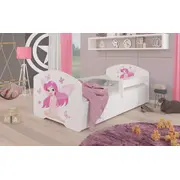 Bērnu gulta Pepe Girl with wings ar stelāžu Guļamvietas platums 80 cm, garums 160 Platums 88 Garums 164 Augstums 63 Ar resti 1, barjeru matraci veļas kasti Guļamvietu skaits Matrača apraksts Putas Porolons, Korpusa krāsa balts, Elem