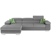 Dīvāns Armando Guļamvietas platums 123 cm, Platums 289 Izvēlieties stūra novietojumu Pa kreisi, Krāsa Pelēks, Augstums 85 garums 210 Apdare Soro 83, Soft 29, Kājiņu krāsa Metāls