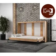 Gulta Case Loft H ar stelāžu Guļamvietas platums 120 cm, Korpusa krāsa ozols kraft zelts, garums 200 Dziļums 46 Platums 151 Garums 215 Elementu melns, Augstums 140 Matrača nepieciešamais augstums 19 Ar resti 1, Virsma matēta, Izgatavošanas ma