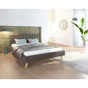 Gulta Heaven Comfort Standard ar stelāžu Guļamvietas platums 180 cm, garums 200 Platums 193 Garums 212 Augstums 88 Apdares materiāls audums, no grīdas līdz matracim Min 36 Ar resti 1, Auduma nosaukums Trinity 08, Krāsa tumši brūns
