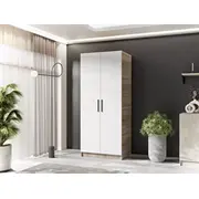 Skapis Gold 2D Platums 78 cm, Dziļums 52.5 Augstums 205 Korpusa krāsa sonoma, Izgatavošanas materiāls Lksp, Virsma Matēta, Elementu balts, Plauktu skaits 1, Durvju 2, Ar spoguli nē, ar plauktiem 1