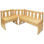 Virtuves stūra dīvāns Nr 101 Platums 150 cm, Dziļums 110 Augstums 86 Materiāls dabīgs koks Priede, Krāsa priede