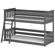 Bērnu gulta Kevin ar stelāžām Guļamvietas platums 80 cm, garums 160 Platums 87 Garums 168 Augstums 130 Attālums starp stāviem 72.6 Ar resti 1, veļas kasti Guļamvietu skaits 2, stelāžas tips koka, Izgatavošanas materiāls dabīgs koks Priede, Maks