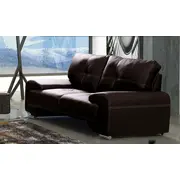 Dīvāns Omega Lux 2 Standard Dziļums 100 cm, Platums 190 Augstums 90 Pildījums Falista  silikons augstas elastības putas Porolons, Apdare Ekoāda, Dīvāna tips taisns dīvāns, Auduma numurs Fusion 14, Krāsa brūns