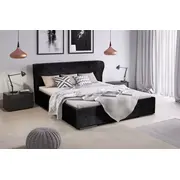 Gulta Orlando 160X200 Standard ar stelāžu Guļamvietas platums 160 cm, garums 200 stelāžas tips koka, Platums 173 Garums 220 Augstums 96 Apdares materiāls eko āda, no grīdas līdz matracim Min 36 Ar resti 1, Auduma nosaukums Soft 11, Krāsa mel