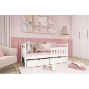 Bērnu gulta Emma Classic ar stelāžu  Guļamvietas platums 80 cm, garums 160 Platums 87 Garums 168 Augstums 85 no grīdas līdz matracim 29 Ar resti 1, barjeru veļas kasti Guļamvietu skaits stelāžas tips koka, Izgatavošanas materiāl