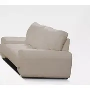 Dīvāns Omega Lux 2 Standard Dziļums 100 cm, Platums 190 Augstums 90 Pildījums Falista  silikons augstas elastības putas Porolons, Apdare Ekoāda, Dīvāna tips taisns dīvāns, Auduma numurs Fusion 04, Krāsa kapučino