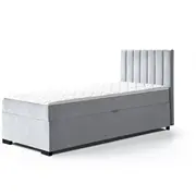 Gulta Eryk 90X200 Boxspring Standard Guļamvietas platums 90 cm, garums 200 Platums 94 Garums 207 Augstums 105 Apdares materiāls audums, Ar veļas kasti 1, no grīdas līdz matracim Min 58 matraci Kontinentālas Auduma nosaukums Mono 243